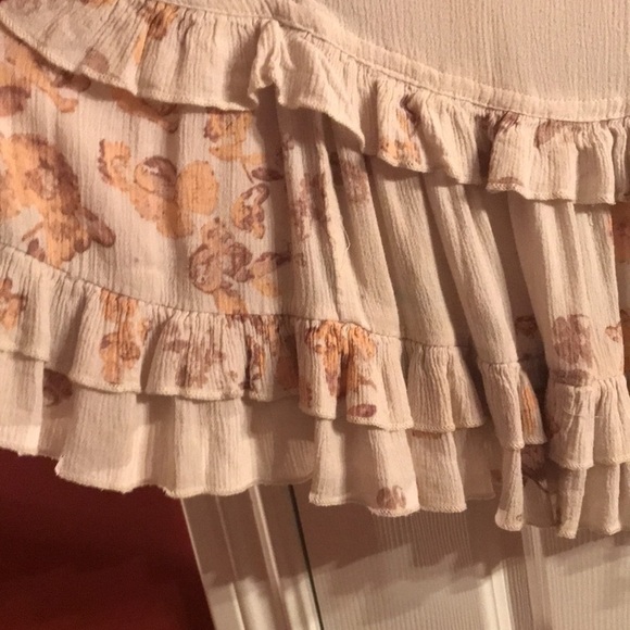 Free people clover field dress xs 0 2 tunic top shirt ruffle - Picture 3 of 4